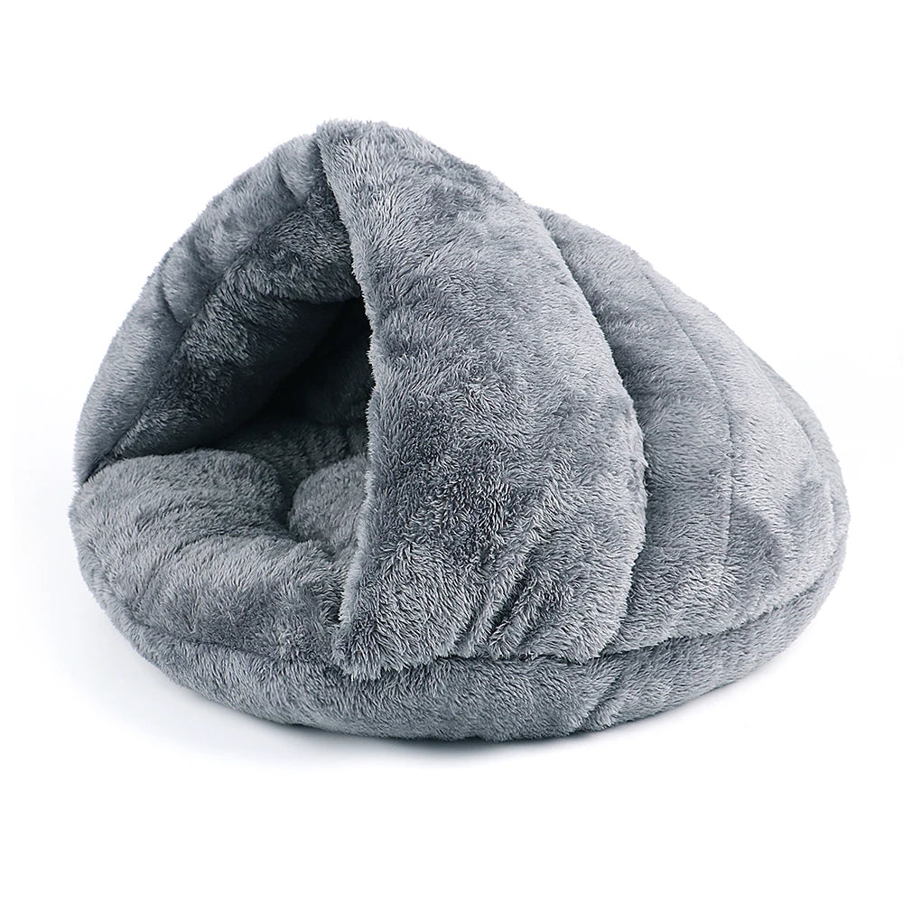 Cozy Haven Fleece Cat & Puppy Bed – Plush Nest for Ultimate Comforts