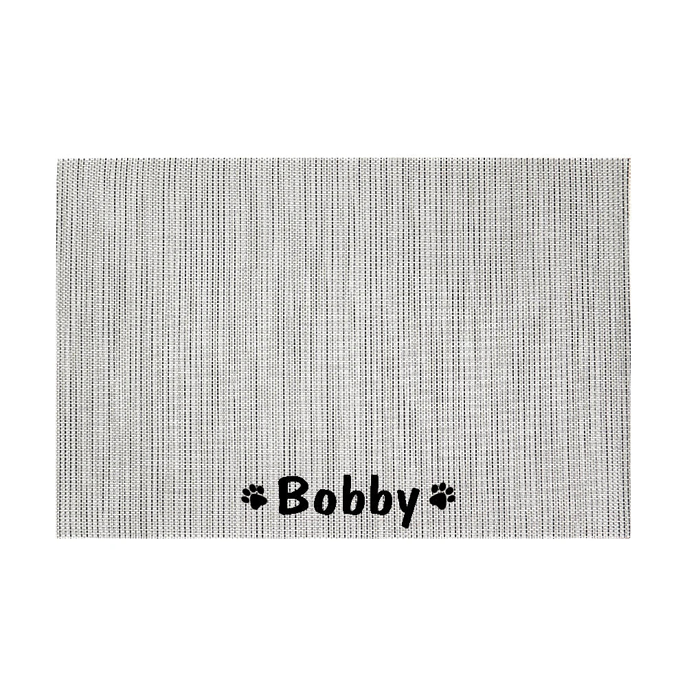 Personalized Waterproof Pet Placemat - Custom Name Feeding Mat for Dogs & Cats