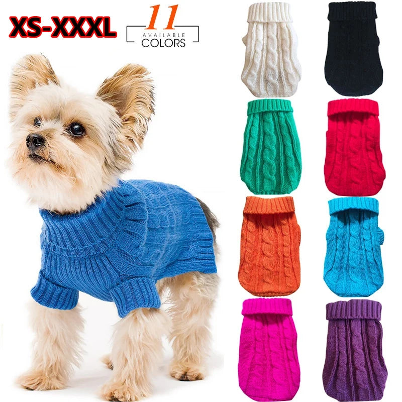 Snuggle-Ready Woolly Soft Pet Sweater - For Small to Medium Dogs & Cats