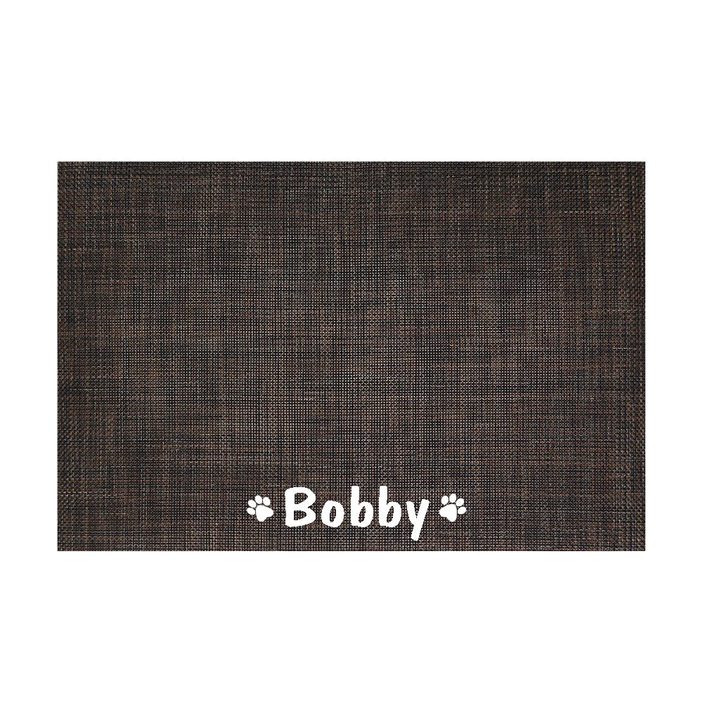 Personalized Waterproof Pet Placemat - Custom Name Feeding Mat for Dogs & Cats