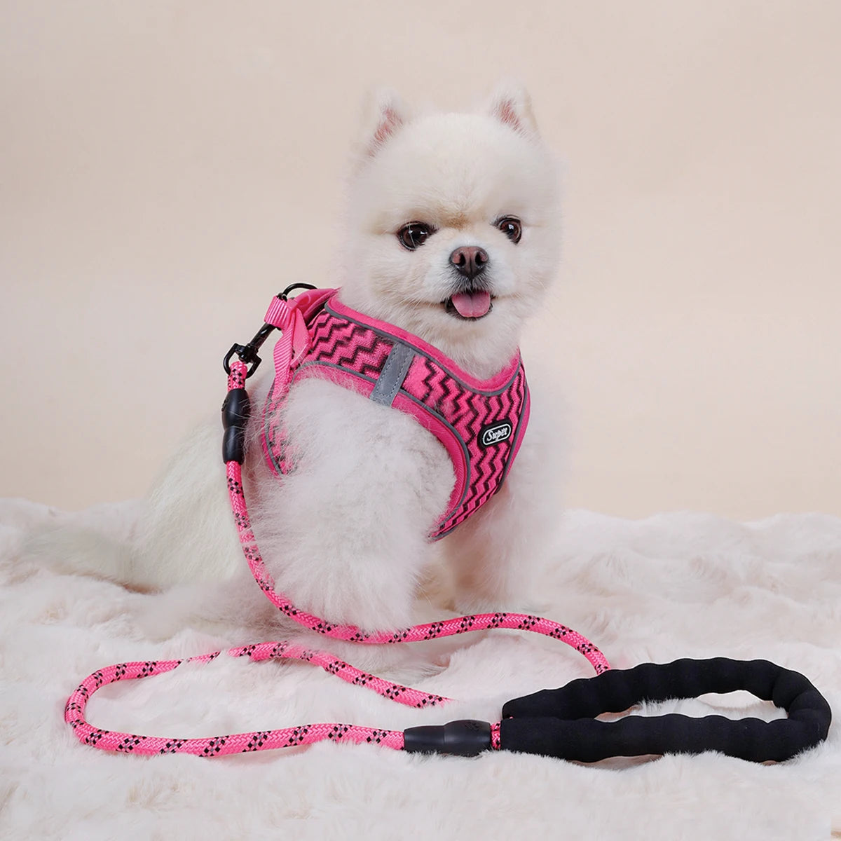 Wave Pattern Pet Harness – Breathable Comfort for Cats & Dogs