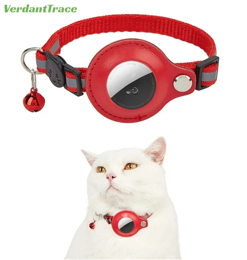 Reflective AirTag Cat Collar with Safety Breakaway & Bell