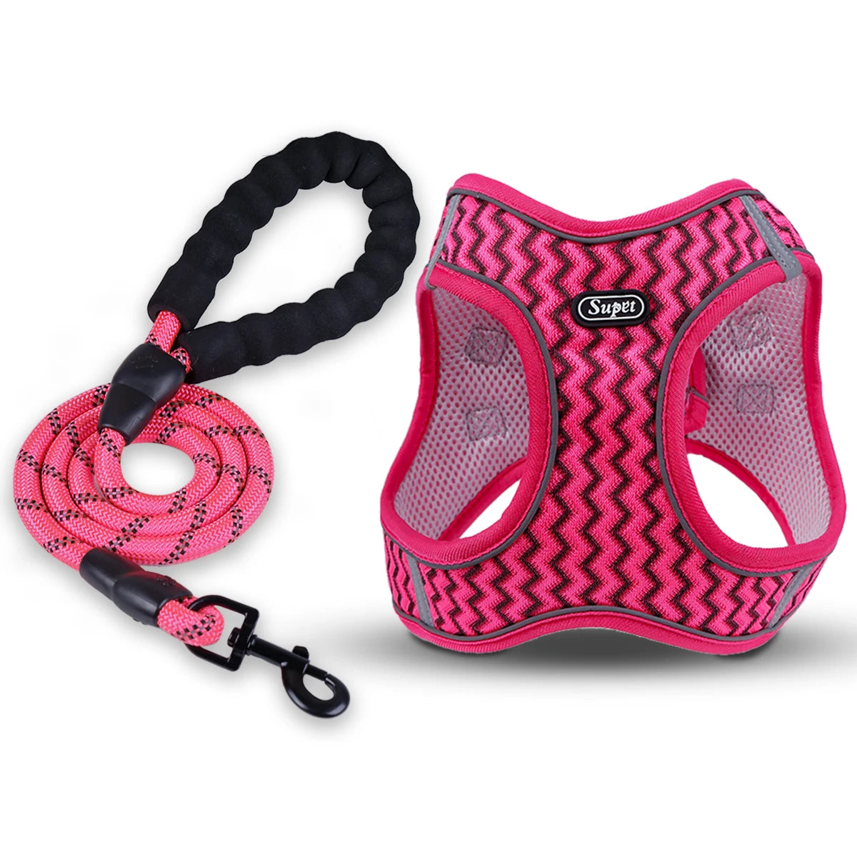 Wave Pattern Pet Harness – Breathable Comfort for Cats & Dogs