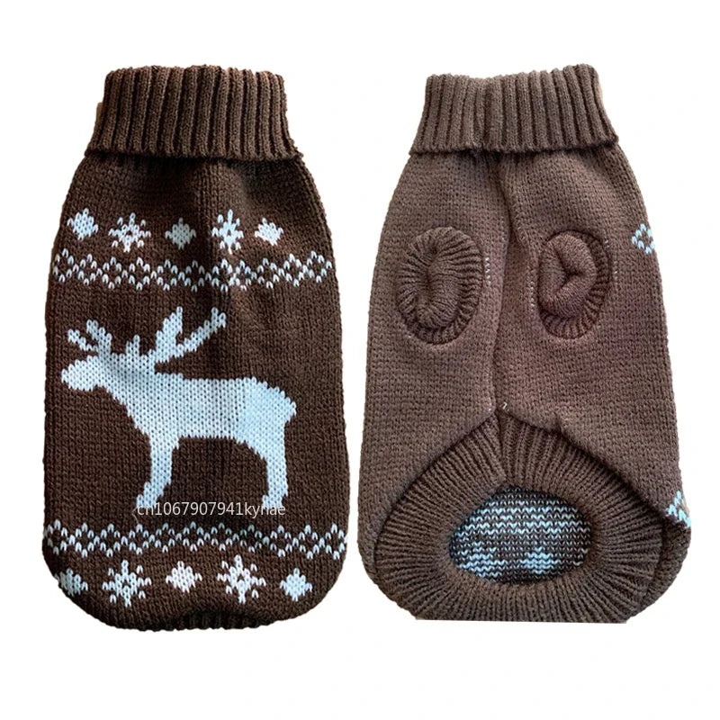 Cozy Knitted Pet Sweater - Winter Warmth for Small & Medium Dogs