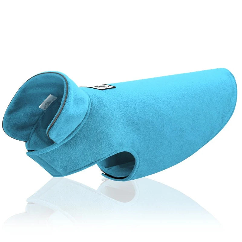 Reversible Winter Fleece Dog Jacket for Small to Large Breeds