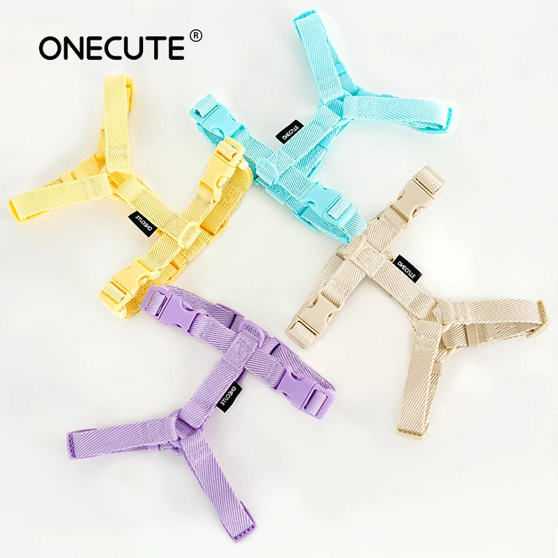 Macaron Color Dog Harness & Leash Set – Reflective Style for Puppies & Cats