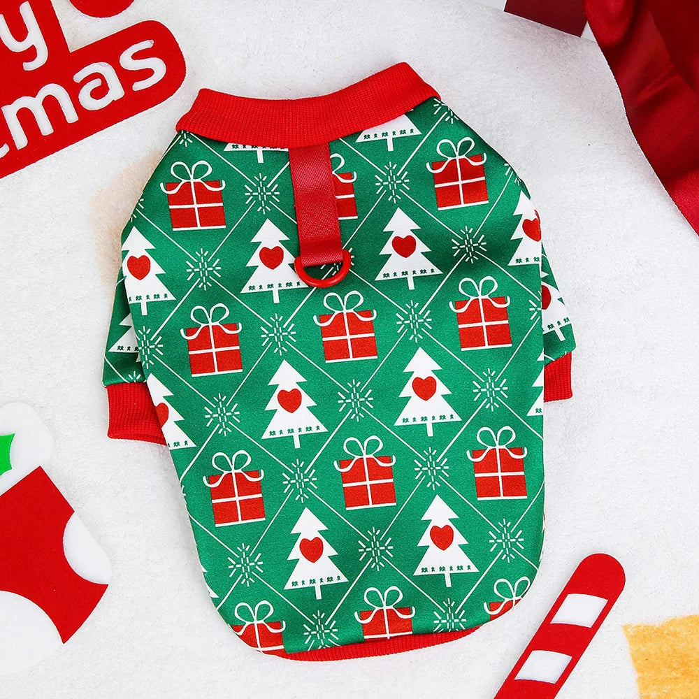 Adorable Christmas Tree T-Shirt - Festive Holiday Outfit for Small Pets