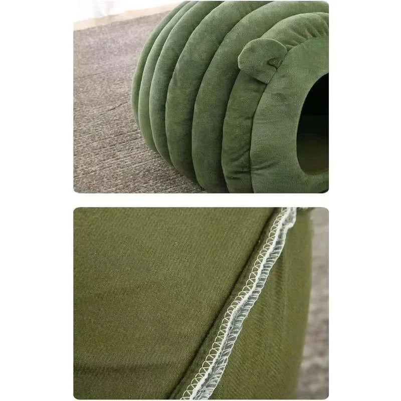 Cozy Haven 4-Season Cat House - Bite Resistant, Washable Bed