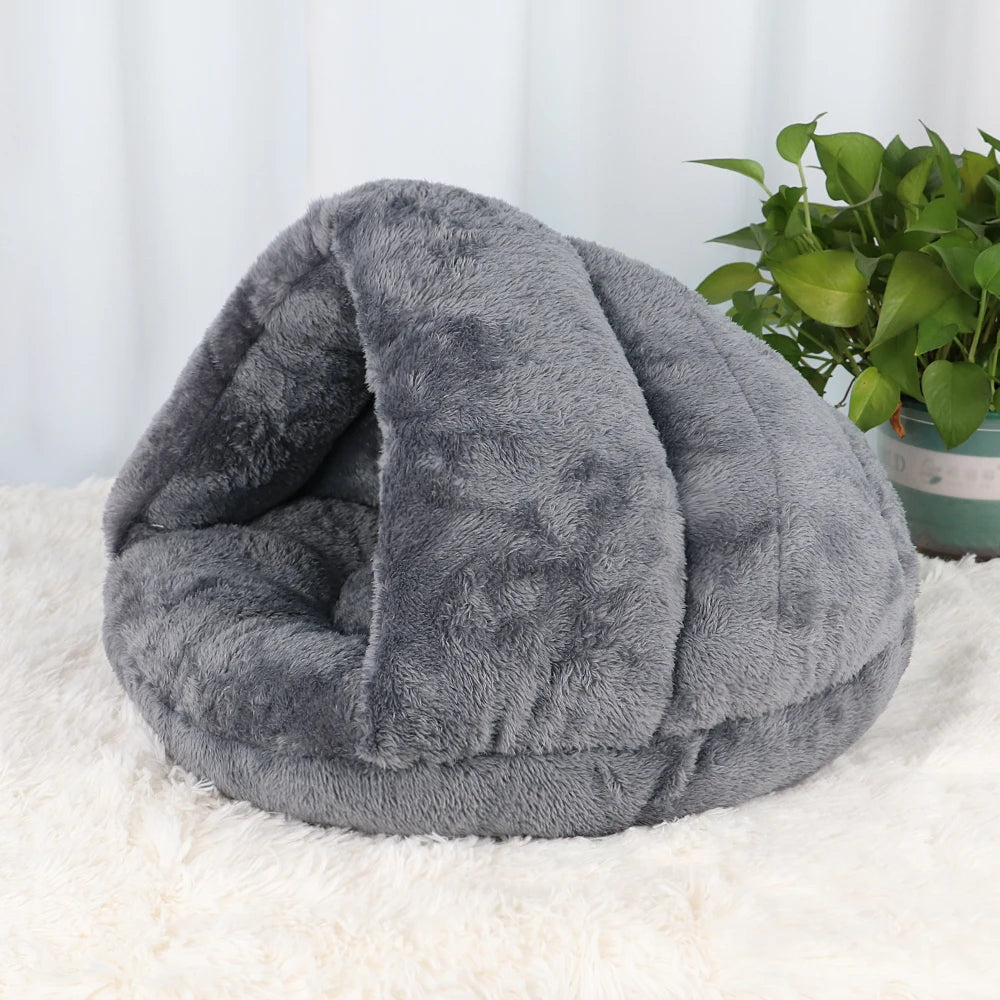 Cozy Haven Fleece Cat & Puppy Bed – Plush Nest for Ultimate Comforts