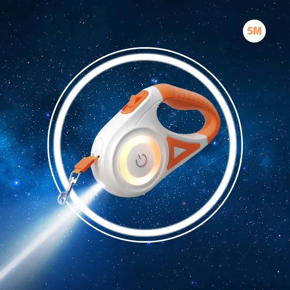 LED Retractable Dog Leash with Built-In Light - Illuminate Your Walks