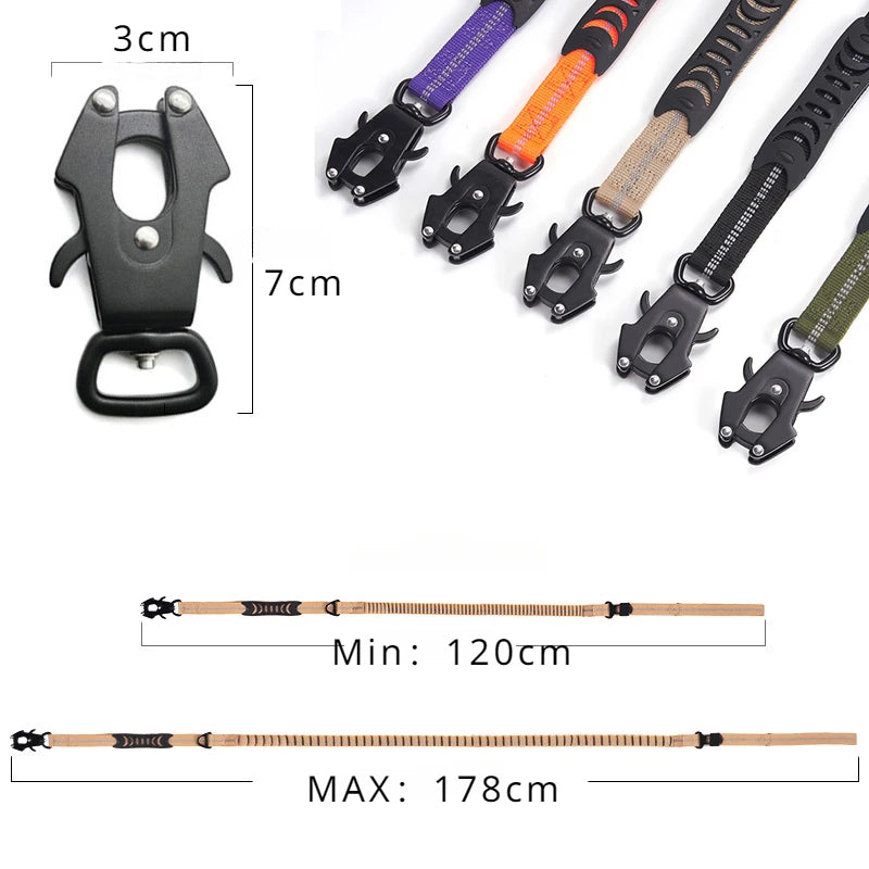 Heavy Duty Tactical Bungee Dog Leash No Pull Dog Leash