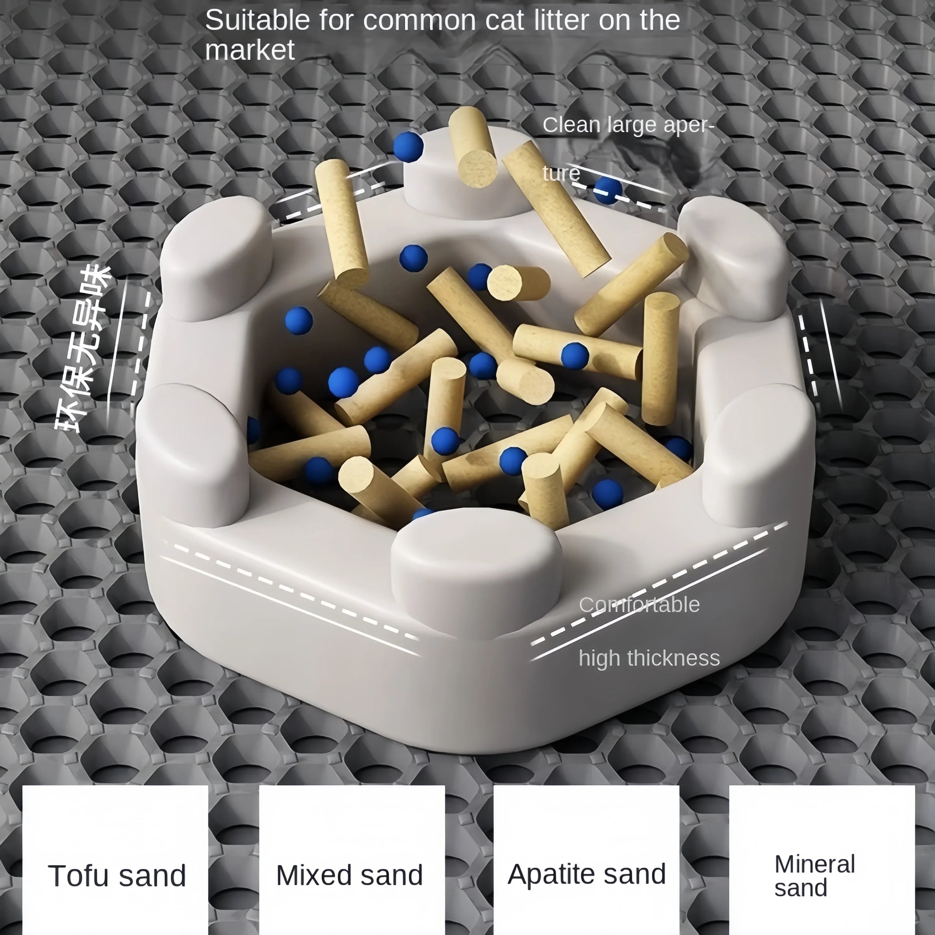 Non-Slip Cat Litter Mat: Double Layer Waterproof & Wear Resistant