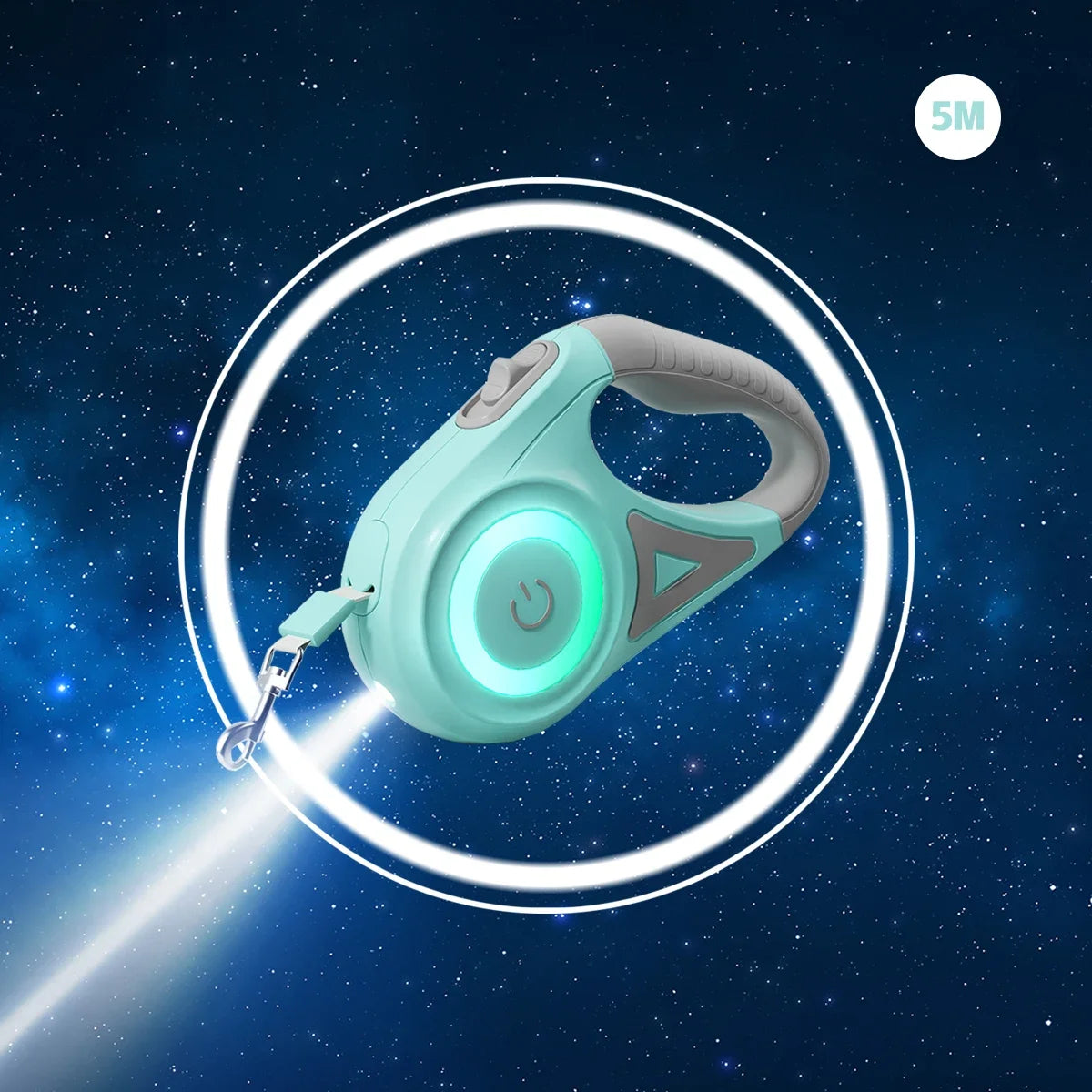 LED Retractable Dog Leash with Built-In Light - Illuminate Your Walks