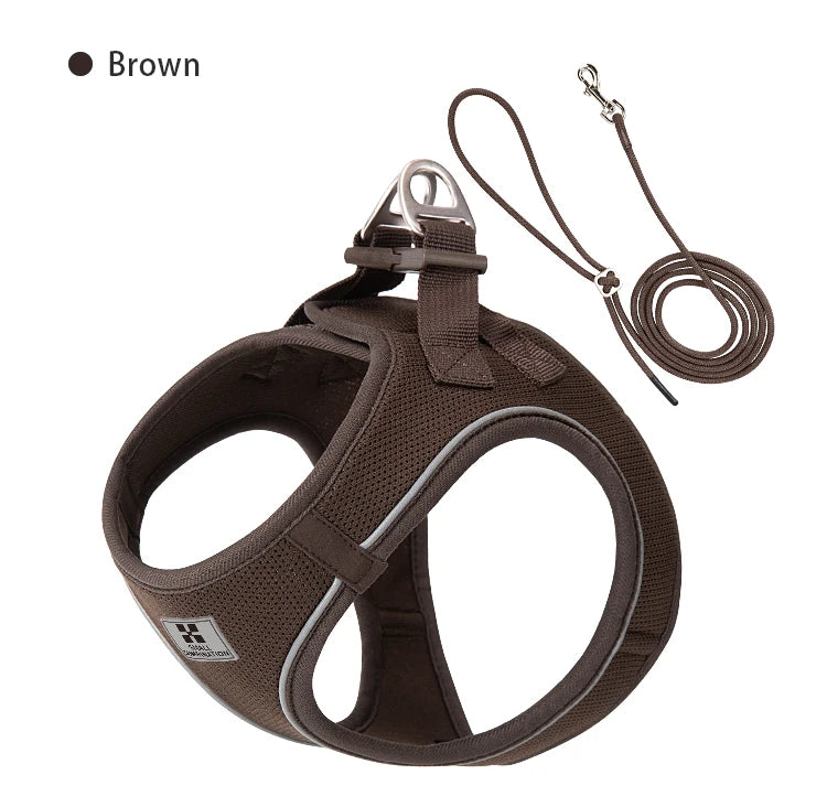 Reflective Comfort Harness & Leash Set for Small to Medium Dogs