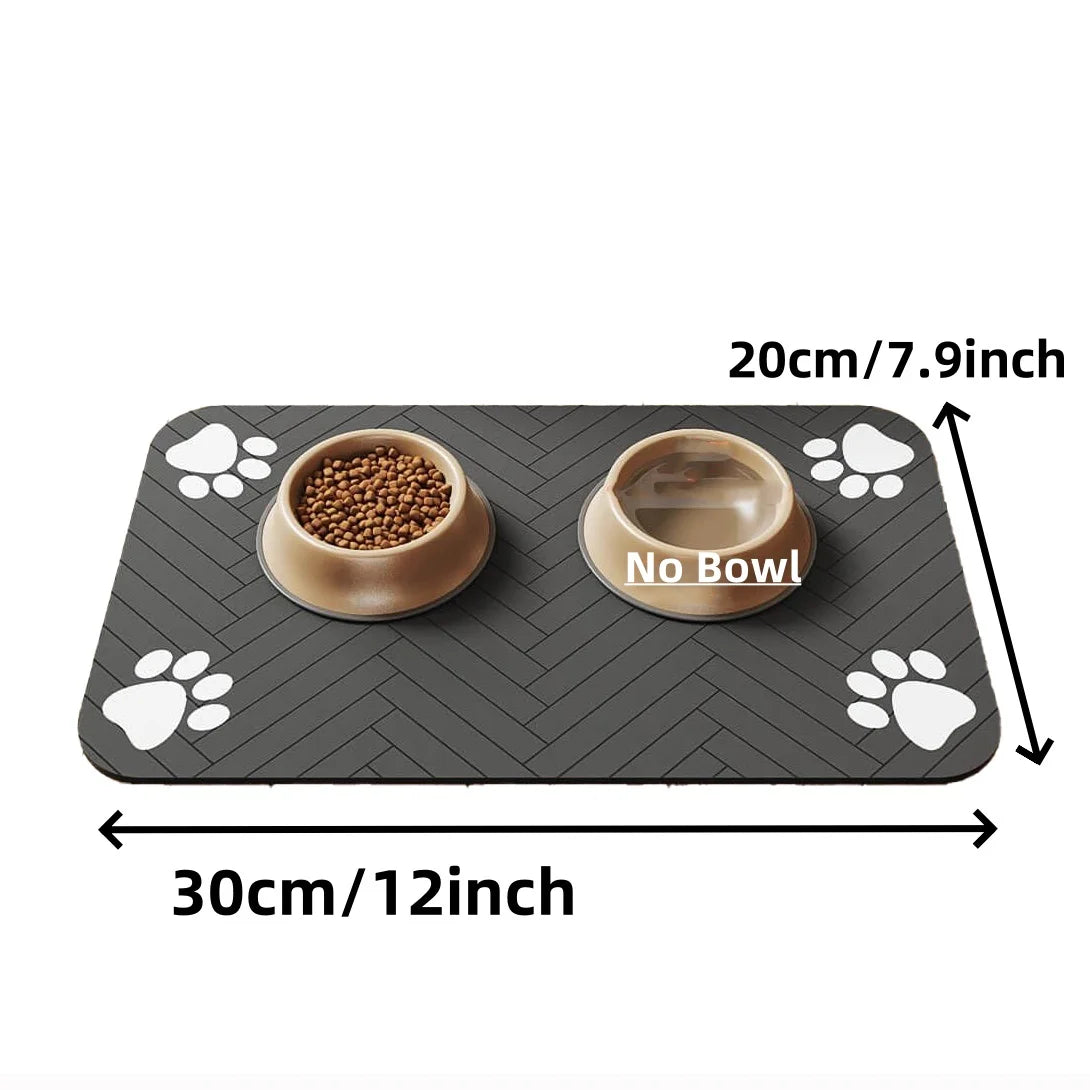Pet Feeding Mat-Absorbent with Waterproof Rubber Backing