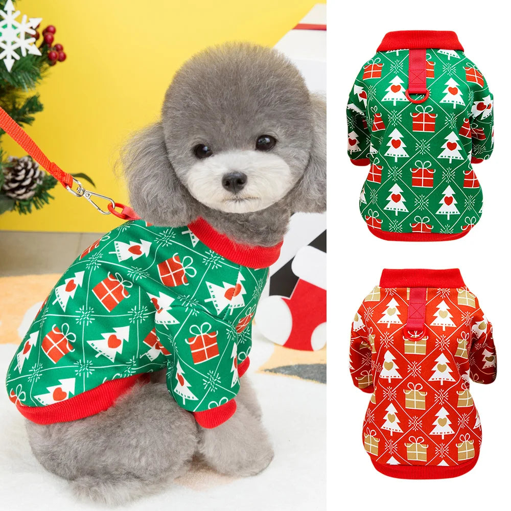 Adorable Christmas Tree T-Shirt - Festive Holiday Outfit for Small Pets