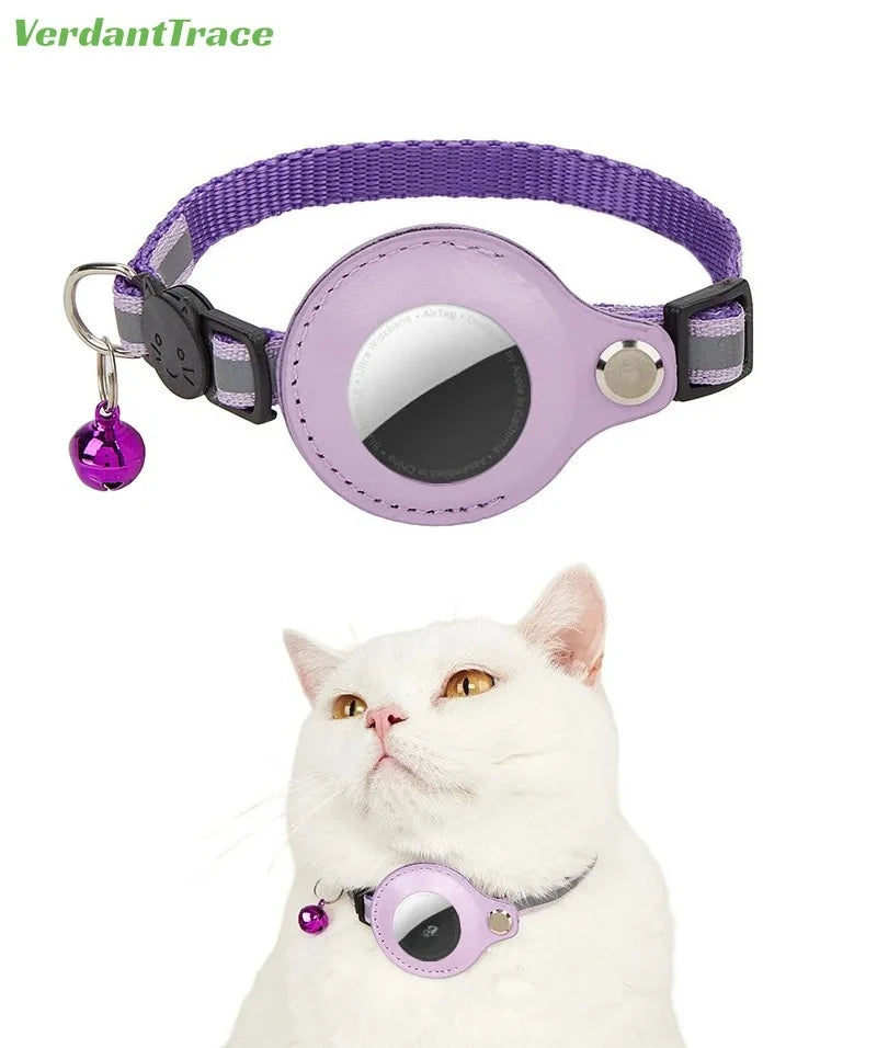 Reflective AirTag Cat Collar with Safety Breakaway & Bell