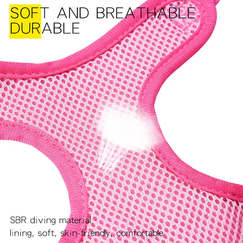 Leopard Print Pet Harness & Leash Set – Stylish Comfort for Cats & Dogs