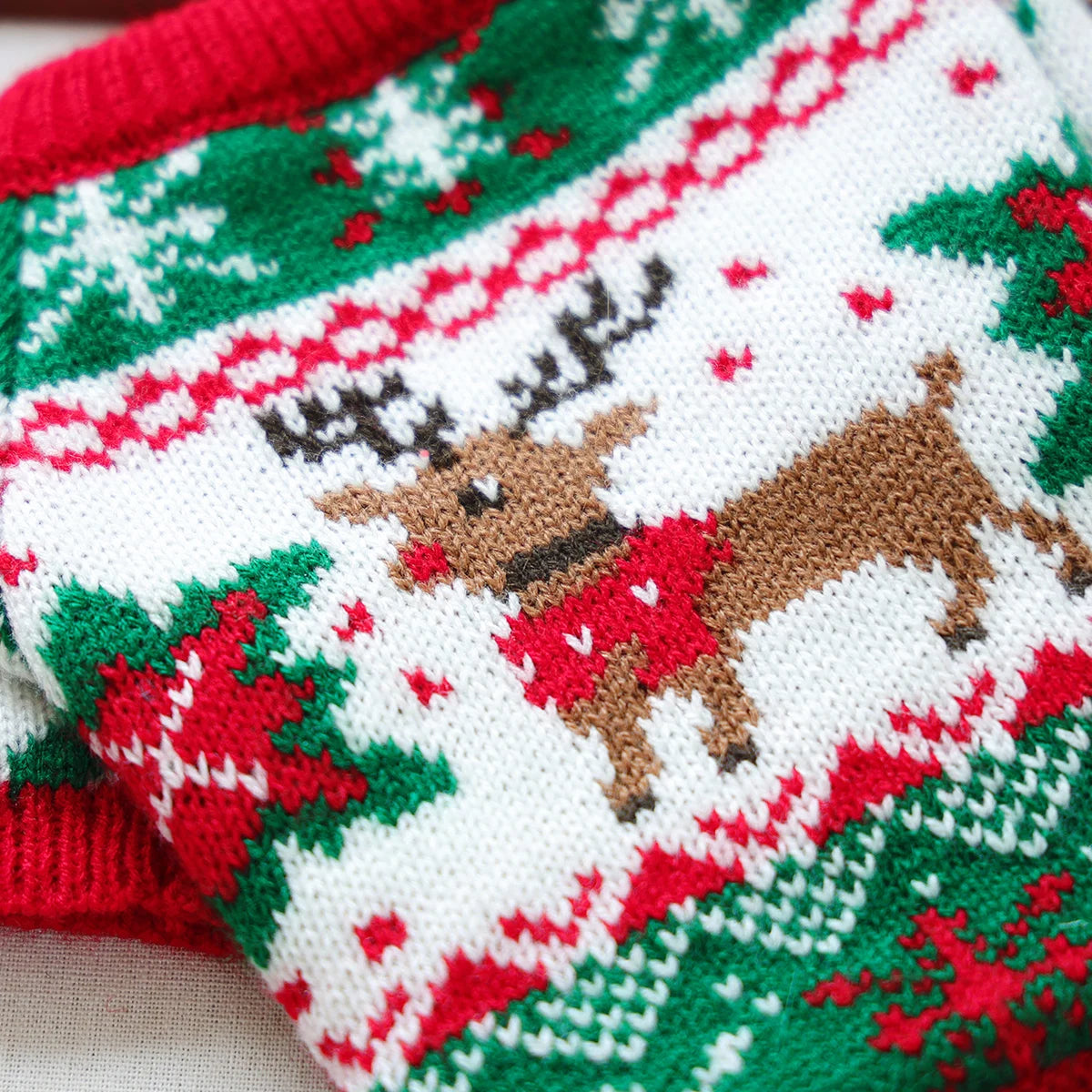 Cozy Christmas Rudolph Elk Sweater - Festive Knitwear for Your Pet