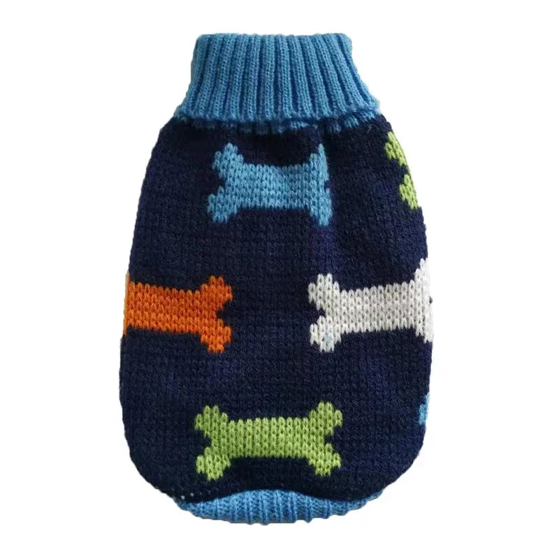 Cozy Knitted Pet Sweater - Winter Warmth for Small & Medium Dogs