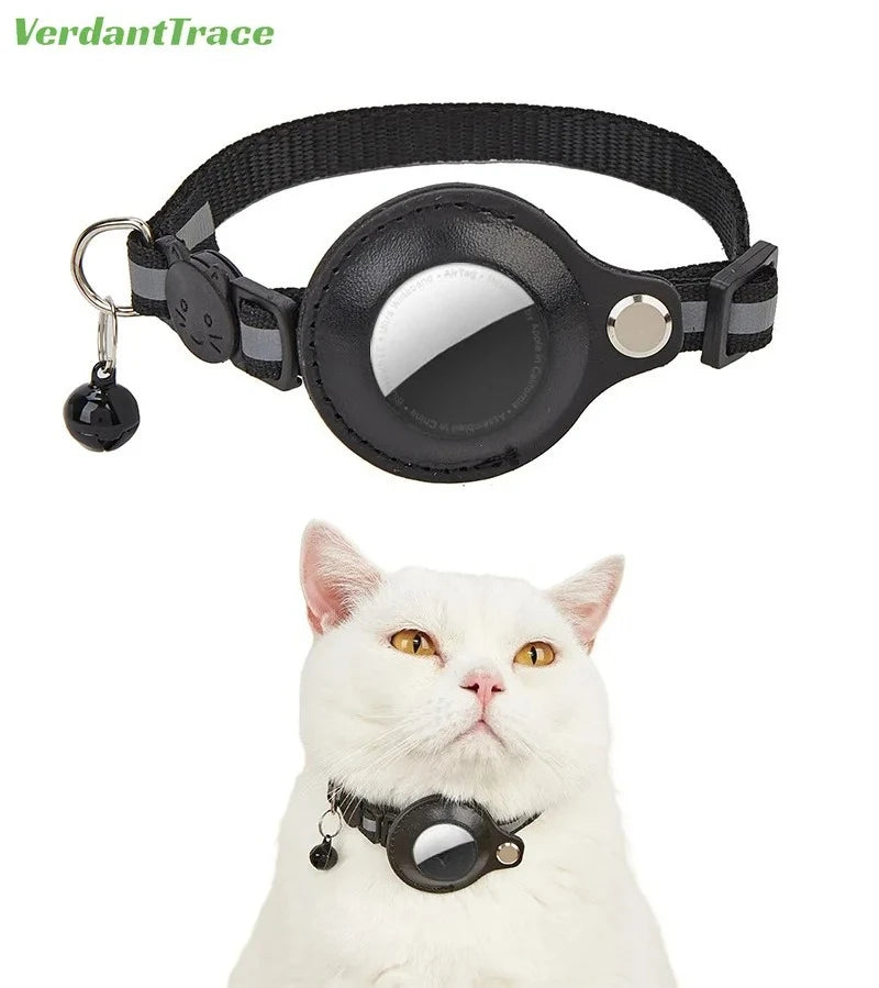 Reflective AirTag Cat Collar with Safety Breakaway & Bell