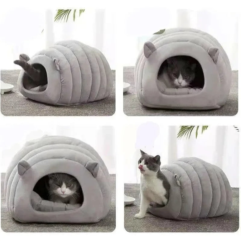 Cozy Haven 4-Season Cat House - Bite Resistant, Washable Bed