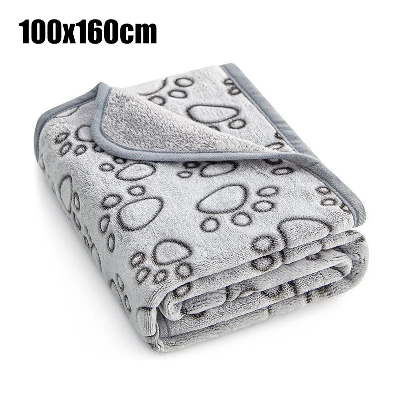 Pet Blanket Soft Fluffy Cute Cartoon Pattern