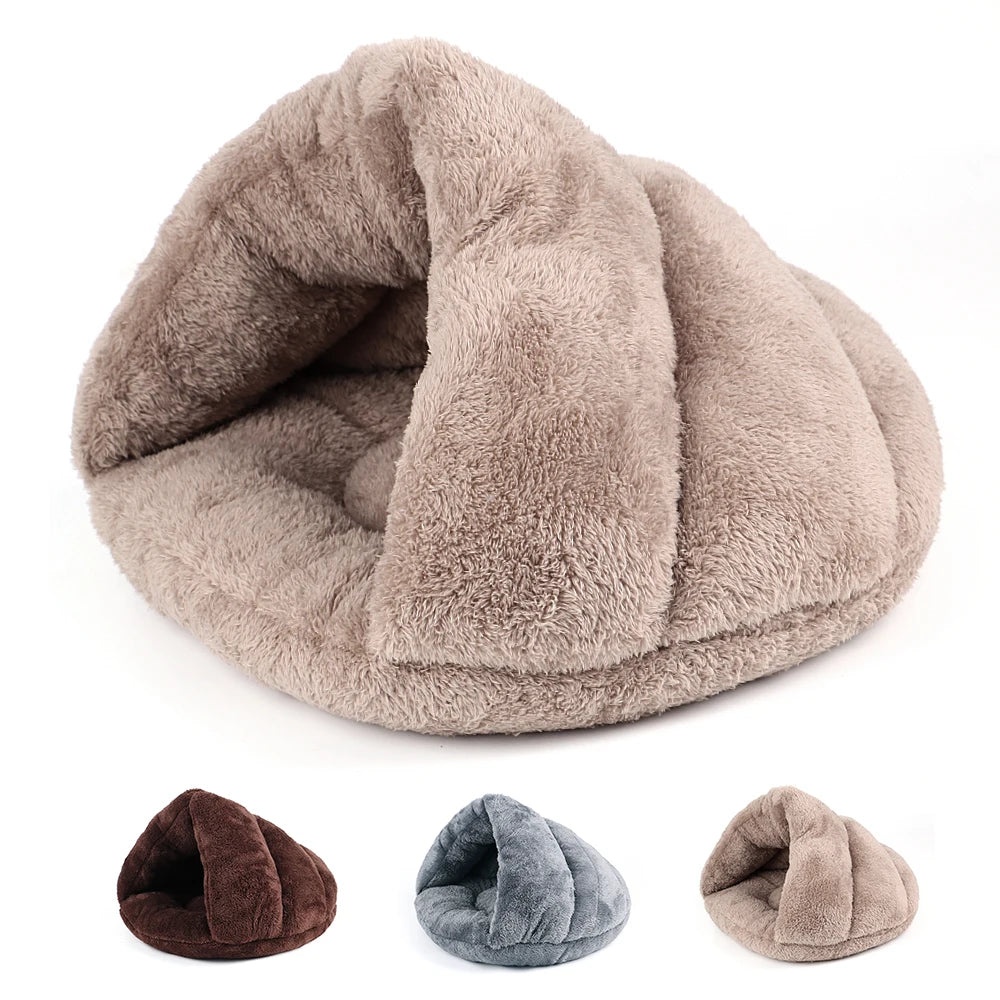 Cozy Haven Fleece Cat & Puppy Bed – Plush Nest for Ultimate Comforts