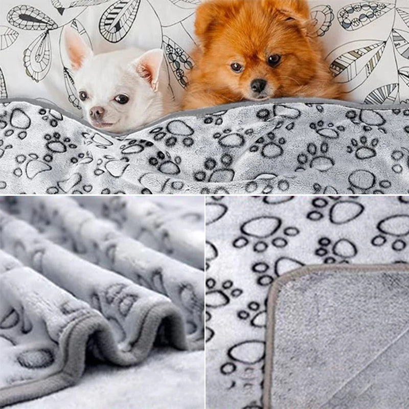 Pet Blanket Soft Fluffy Cute Cartoon Pattern