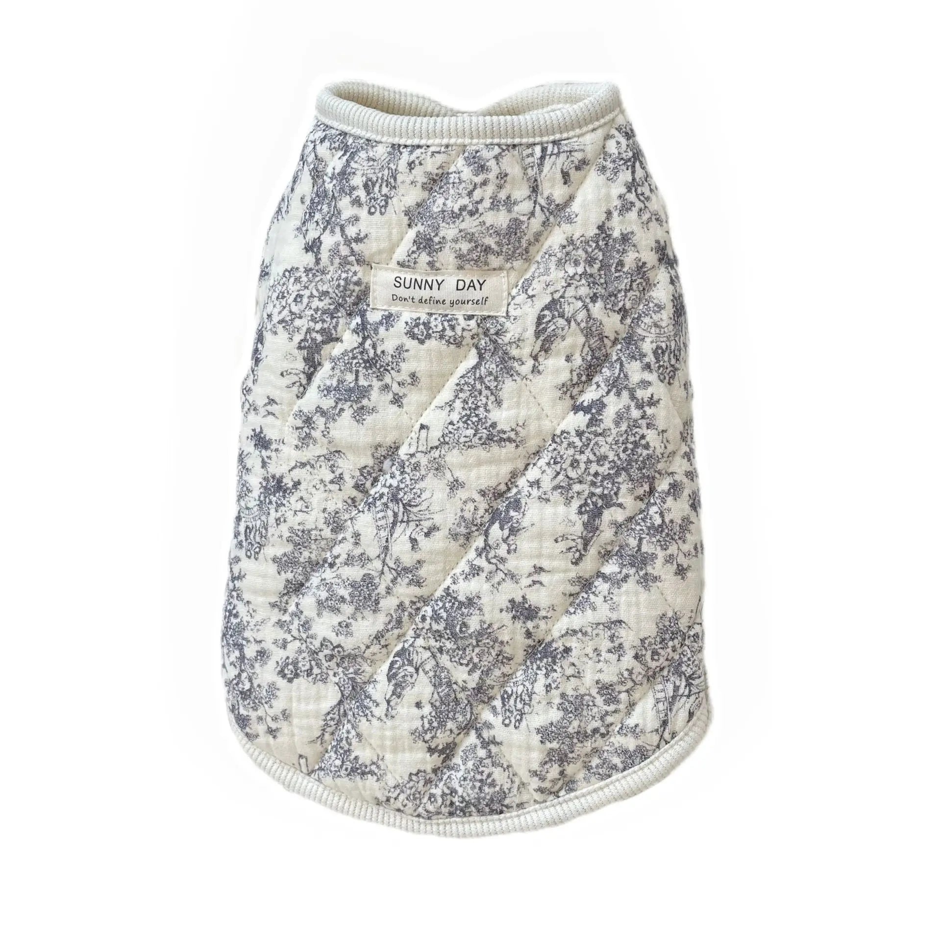 Winter Thermal Padded Vest - Stylish Home Wear for Small to Medium Dogs