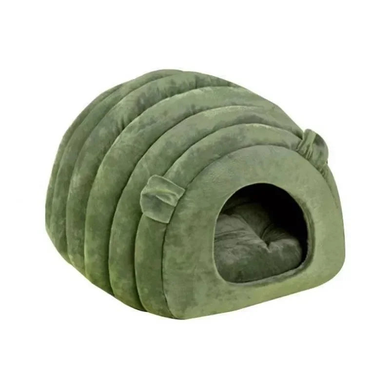 Cozy Haven 4-Season Cat House - Bite Resistant, Washable Bed