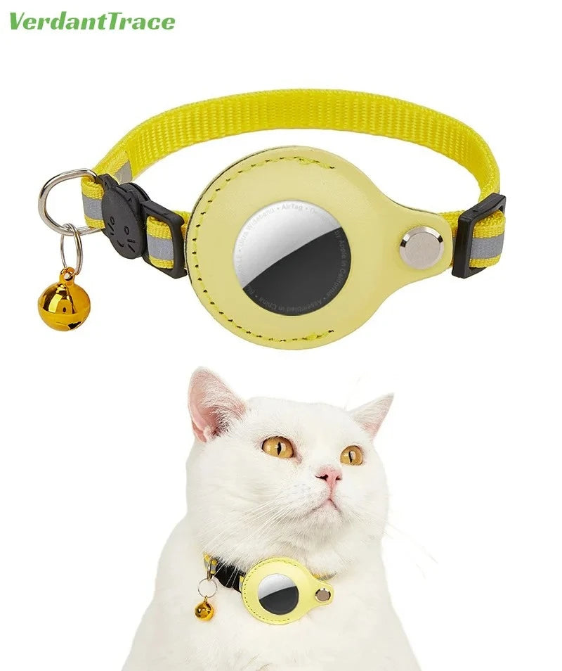 Reflective AirTag Cat Collar with Safety Breakaway & Bell
